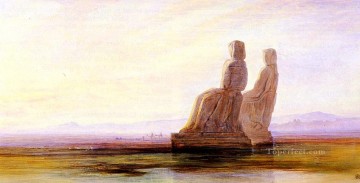 人の巨像エドワード・リアとテーベの平原 Oil Paintings